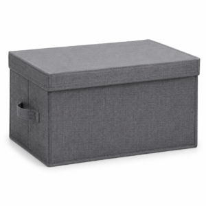 Foldable Fabric Storage Box Large Home Organizer Grey | Wholeds