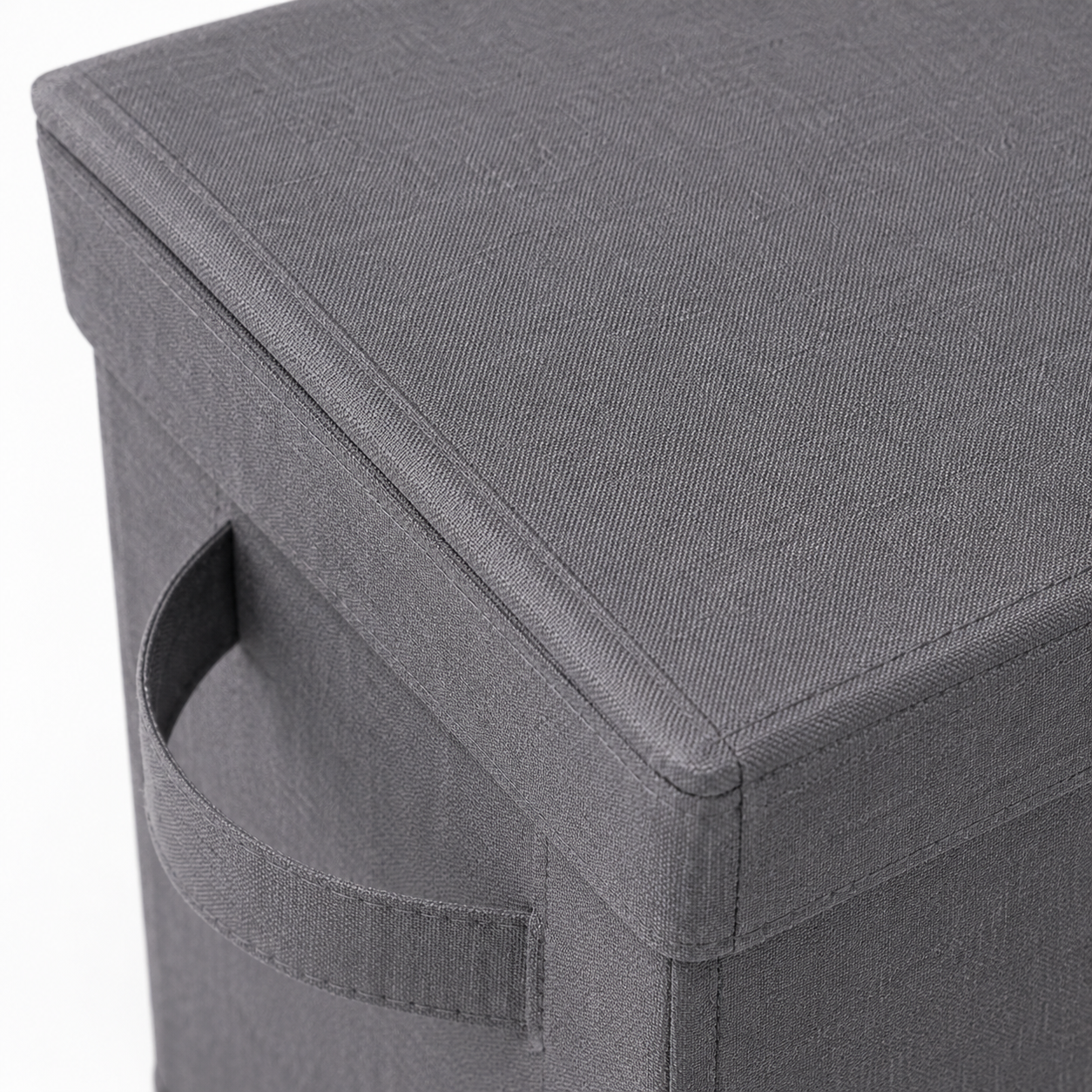 Foldable Fabric Storage Box Large Home Organizer Grey | Wholeds - Image 3