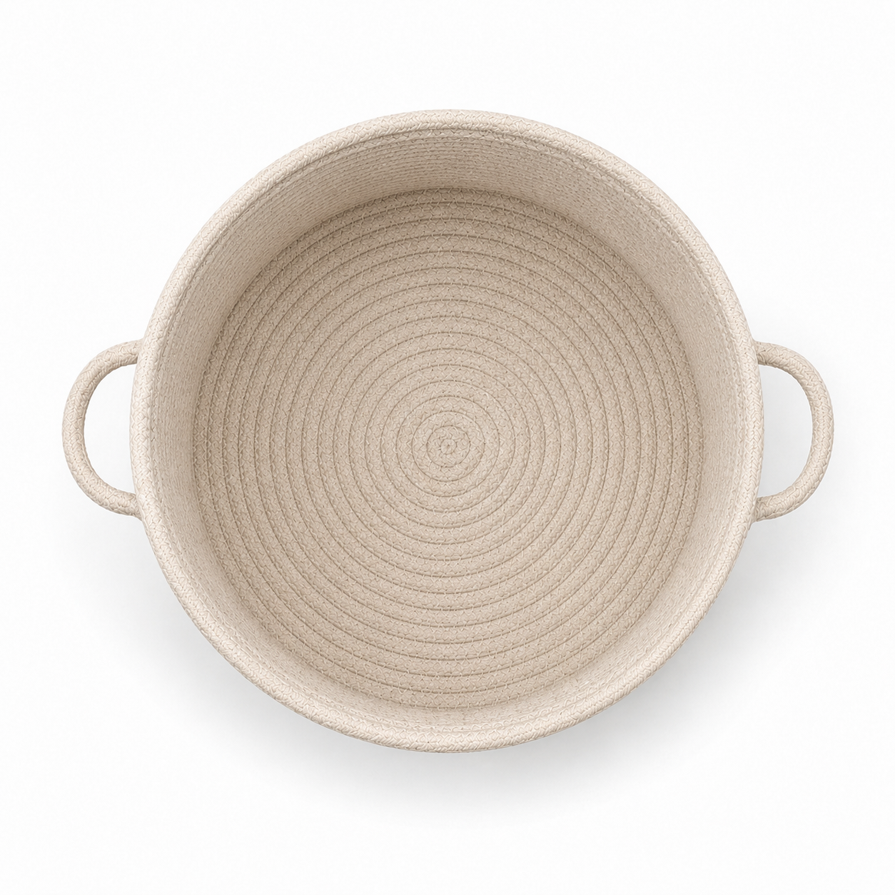 Cotton Rope Storage Basket Medium Home Organizer Beige | Wholeds - Image 2