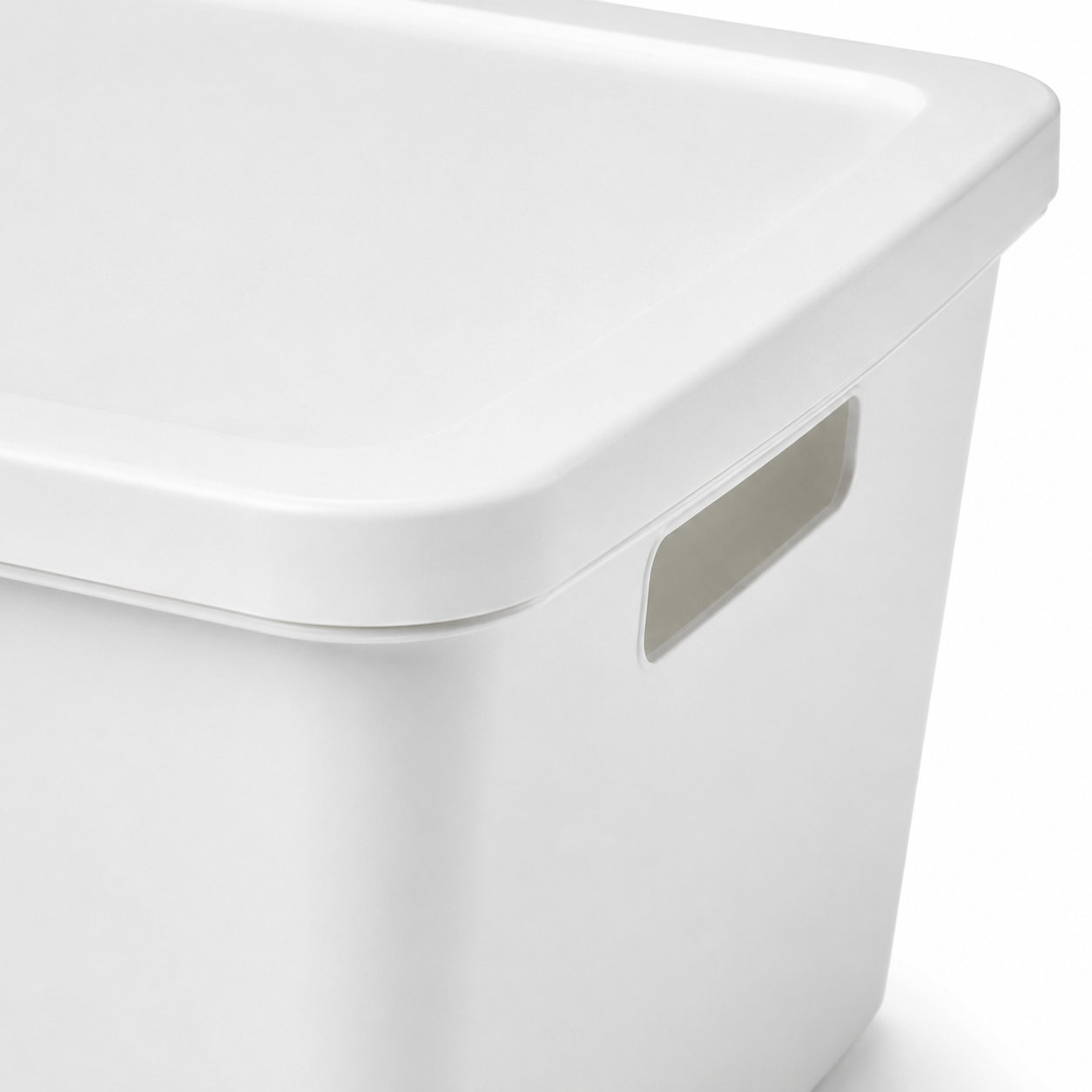 Lidded Storage Box Plastic Home Organizer 15L White | Wholeds - Image 3